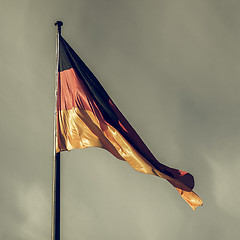 Image showing Vintage looking German flag