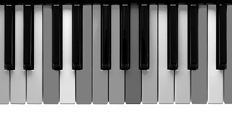 Image showing Grey piano keys