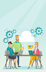 Image showing Business meeting in office vector illustration.