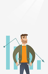 Image showing Bancrupt business man vector illustration.