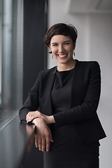 Image showing Portrait of successful Businesswoman by the window