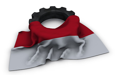 Image showing gear wheel and flag of monaco