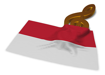 Image showing clef and flag of monaco