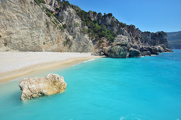 Image showing Megali Petra Beach, Lefkada Island, Lefkas