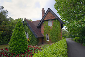 Image showing Old vintage irish house in park