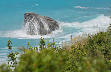 Image showing Blue waters of Ionian sea, near Agios Nikitas