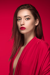 Image showing Fashion woman portrait. Beautiful model.