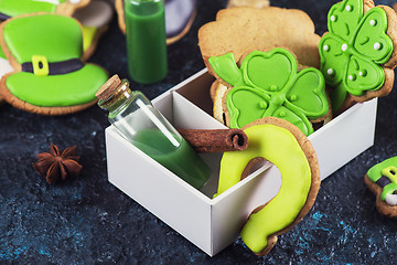 Image showing Gingerbreads cookies for Patrick\'s day