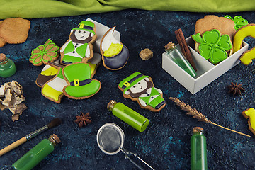 Image showing Gingerbreads cookies for Patrick\'s day