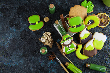 Image showing Gingerbreads cookies for Patrick\'s day