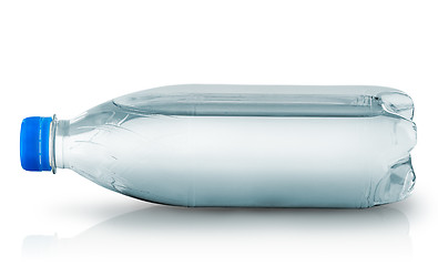 Image showing Plastic bottle with water horizontally
