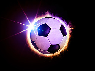 Image showing soccer ball like solar eclipse 