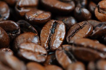 Image showing roasted coffee beans macro background