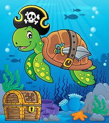 Image showing Pirate turtle theme image 2