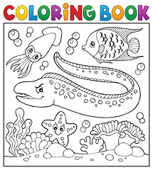 Image showing Coloring book sea life theme 3