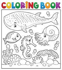 Image showing Coloring book sea life theme 2