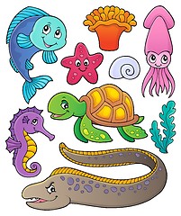 Image showing Sea life theme collection 1