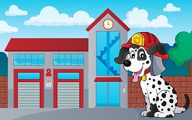 Image showing Firefighter dog theme 3