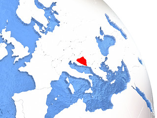 Image showing Bosnia on elegant globe