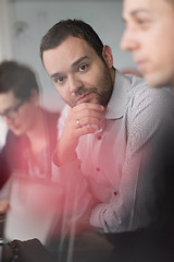 Image showing Business Team At A Meeting at modern office building