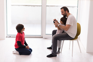 Image showing Photoshooting with kids models