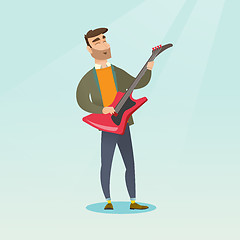 Image showing Man playing the electric guitar.