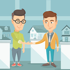 Image showing Agreement between real estate agent and buyer.