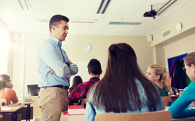 Image showing group of students and teacher at school classroom