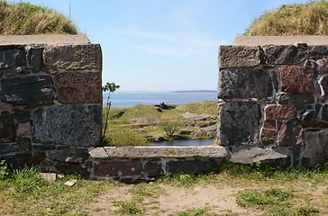 Image showing View out to sea from Suomenlinna sea fortress