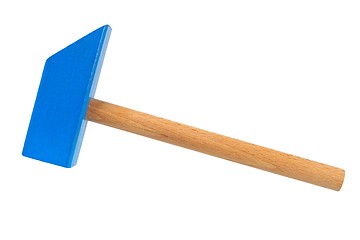 Image showing Wooden toy hammer