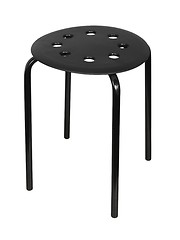 Image showing Black stool on white