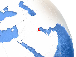 Image showing Kuwait on elegant globe