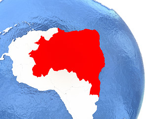 Image showing Brazil on elegant globe