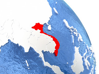 Image showing Vietnam on elegant globe