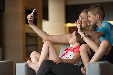 Image showing Family having fun at home