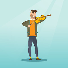 Image showing Man playing the violin vector illustration.