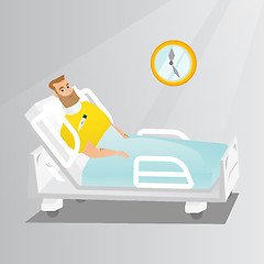 Image showing Man with a neck injury vector illustration.