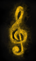 Image showing clef on black background