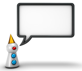 Image showing clown and speech bubble