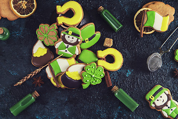 Image showing Gingerbreads cookies for Patrick\'s day