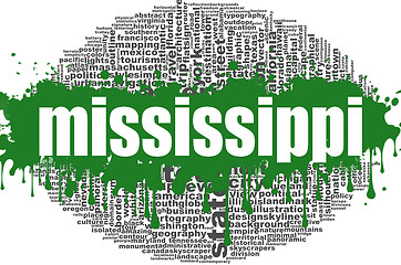 Image showing Mississippi word cloud design