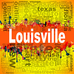 Image showing Louisville word cloud design