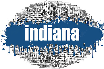 Image showing Indiana word cloud design