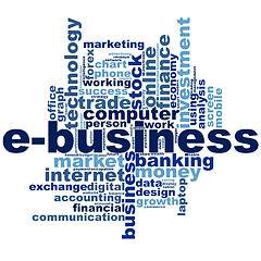 Image showing E-business word cloud