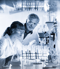 Image showing Health care professionals researching in scientific laboratory.