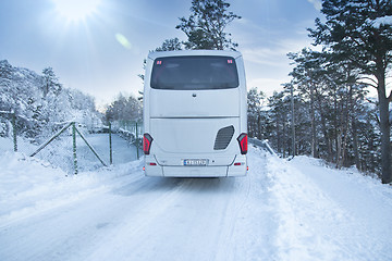 Image showing Bus on Icy Road