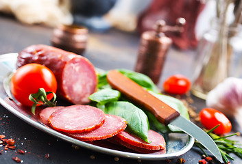 Image showing smoked sausage