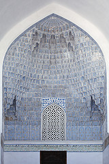 Image showing Decoratid wall niche in Gur-e-Amir mausoleum, Samarkand