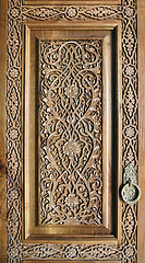 Image showing Traditional wood carving, Uzbekistan