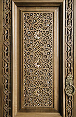 Image showing Traditional wood carving, Uzbekistan